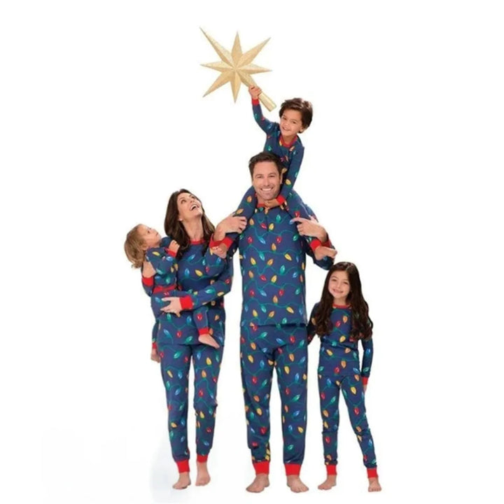 Lights Matching Family Christmas Pajamas