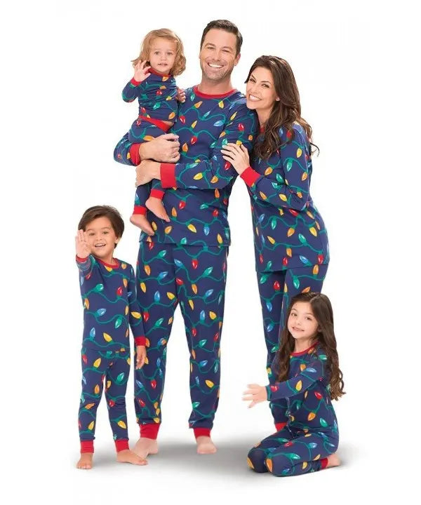 Lights Matching Family Christmas Pajamas