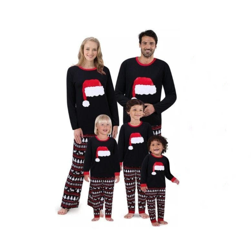 Christmas Hats Family Matching Christmas Pajamas