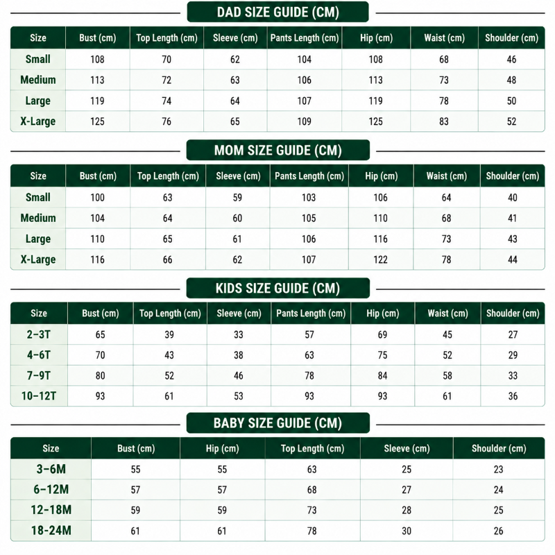Size Chart CM