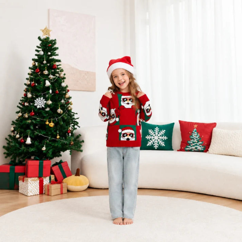 Cute Santa Family Matching Christmas Sweaters
