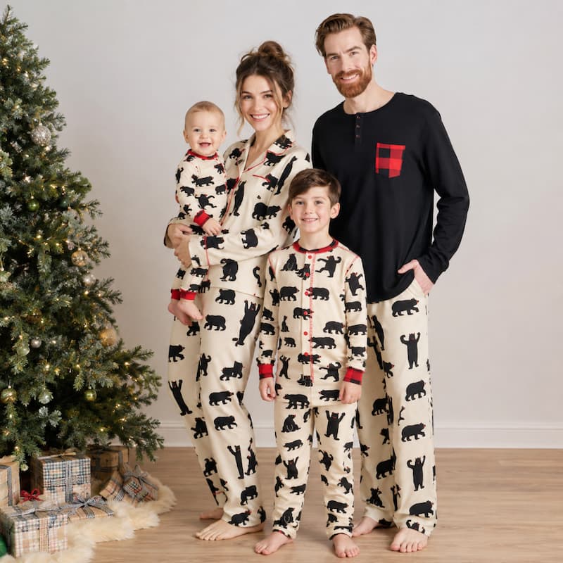 Dancing Bear Family Matching Christmas Pajamas