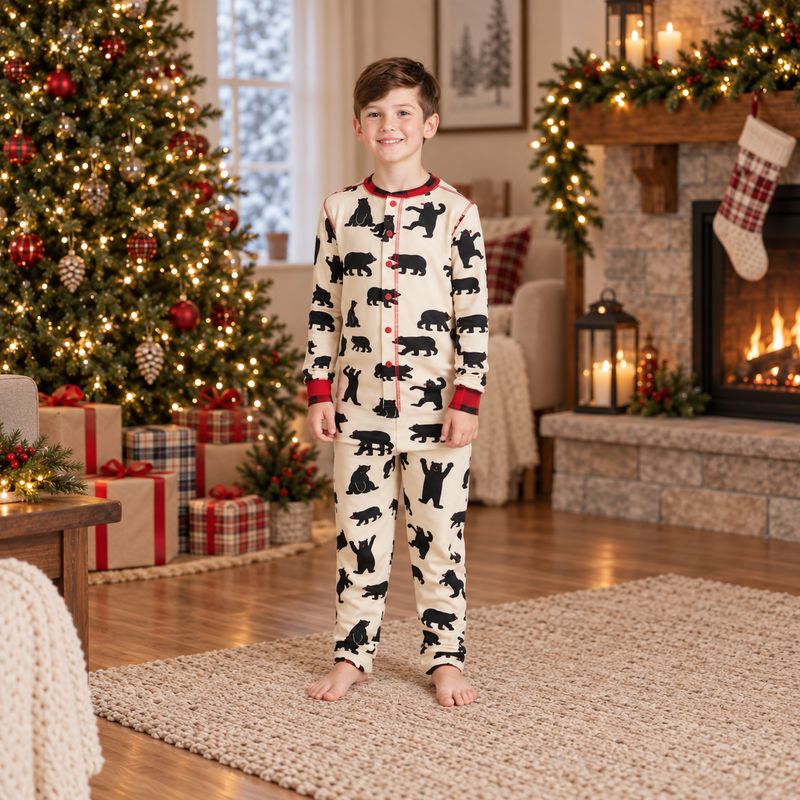 Dancing Bear Family Matching Christmas Pajamas