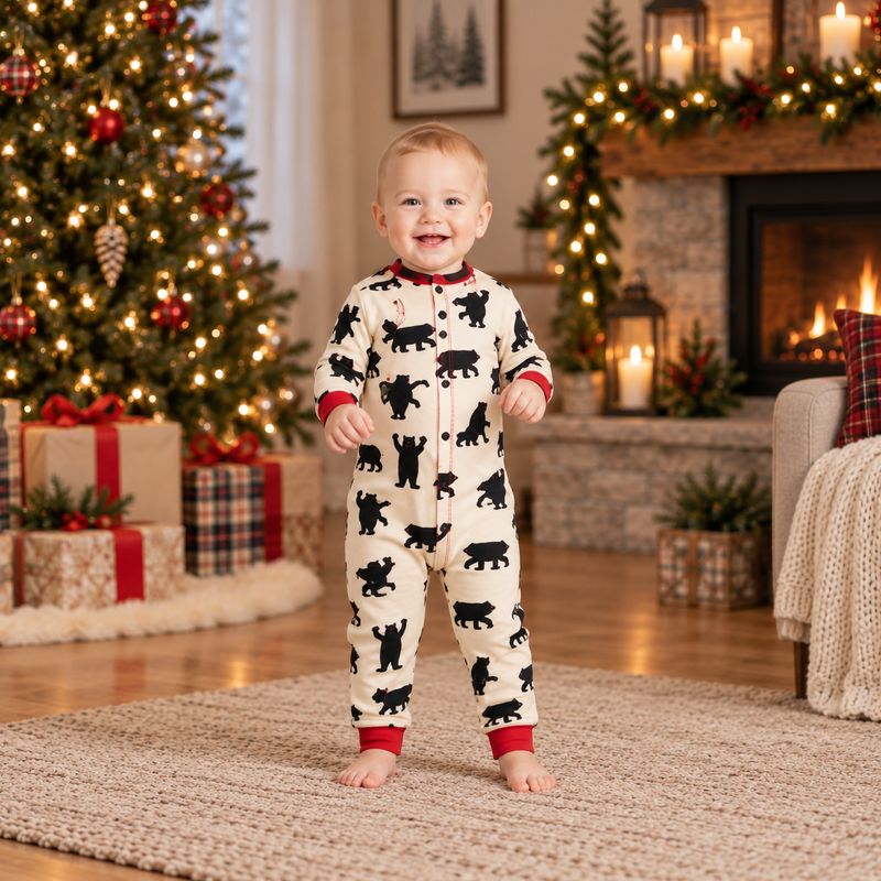 Dancing Bear Family Matching Christmas Pajamas