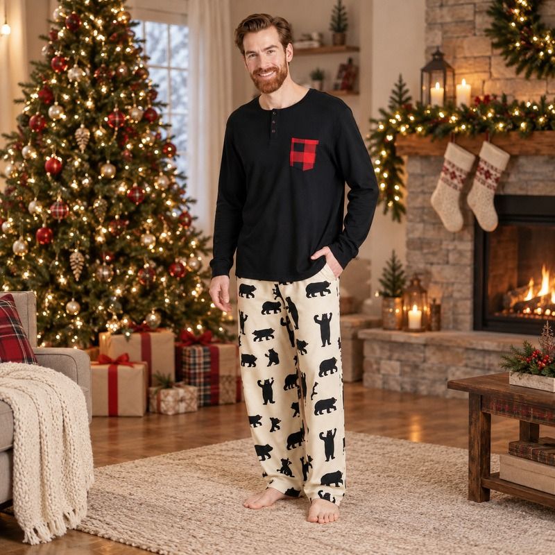Dancing Bear Family Matching Christmas Pajamas