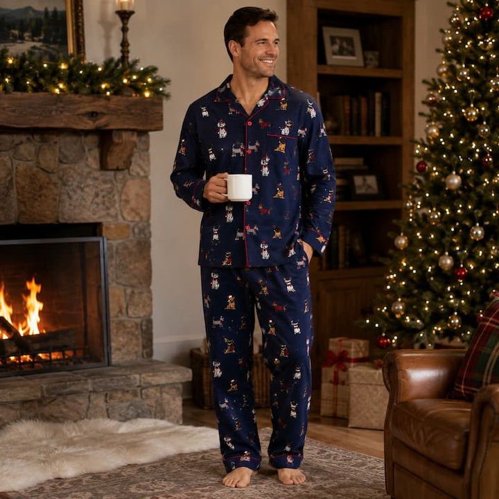 Pyjamas assortis pour la famille des chiens