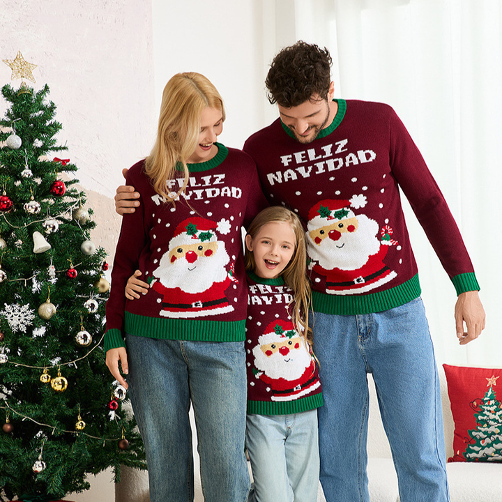Feliz Navidad Santa Matching Family Christmas Jumpers