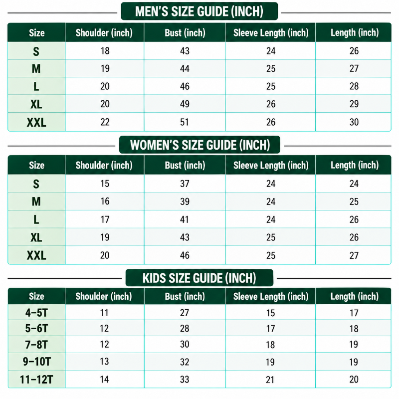 Size Chart CM
