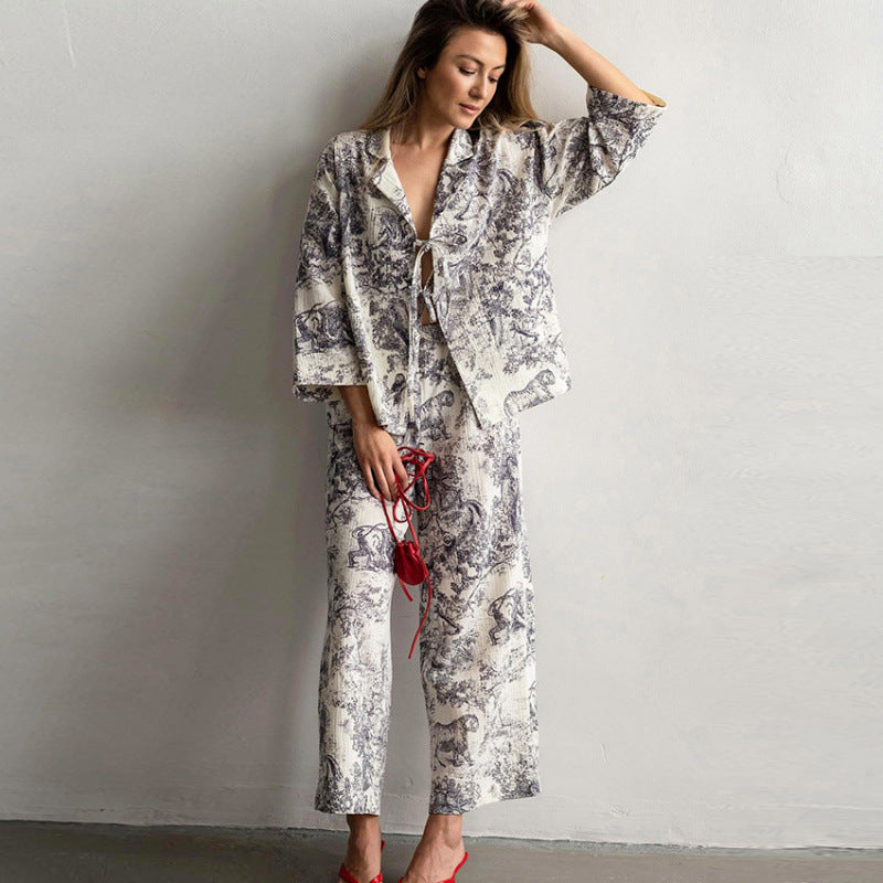 front tie pyjamas