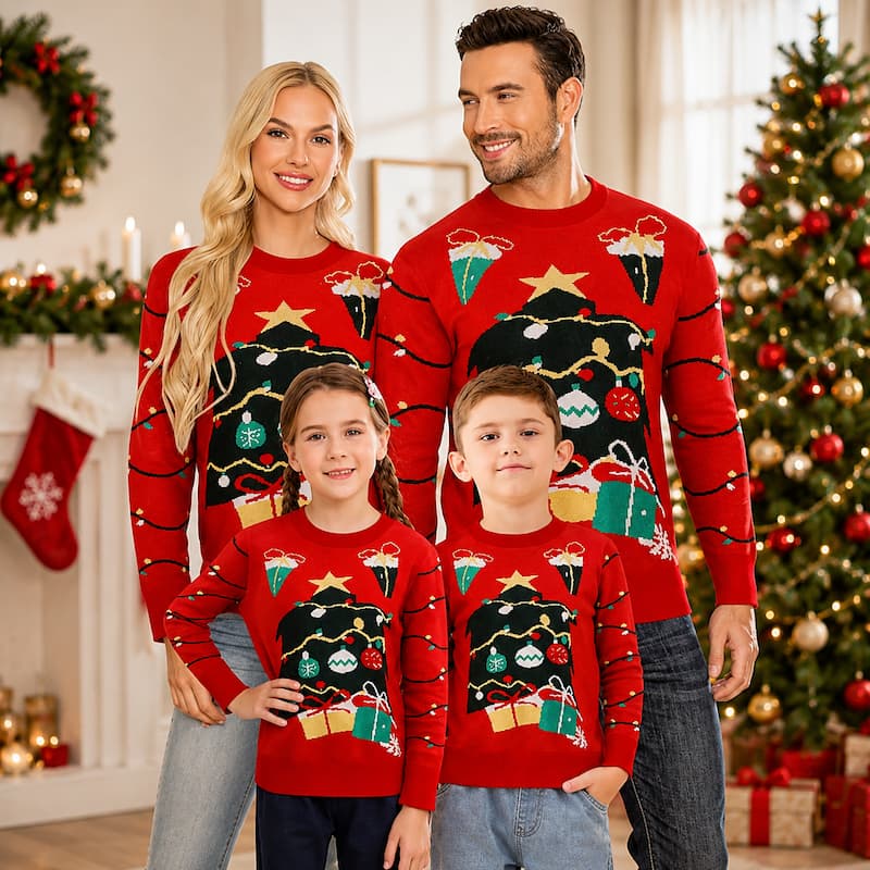 Holiday String Lights Graphic Christmas Jumper
