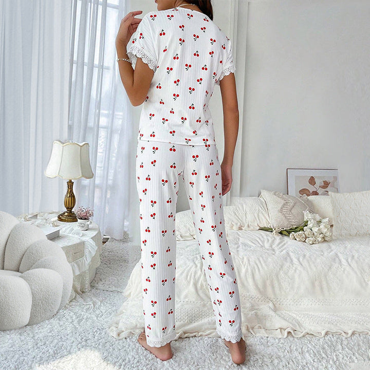 laced-cherry-Pajamas-set