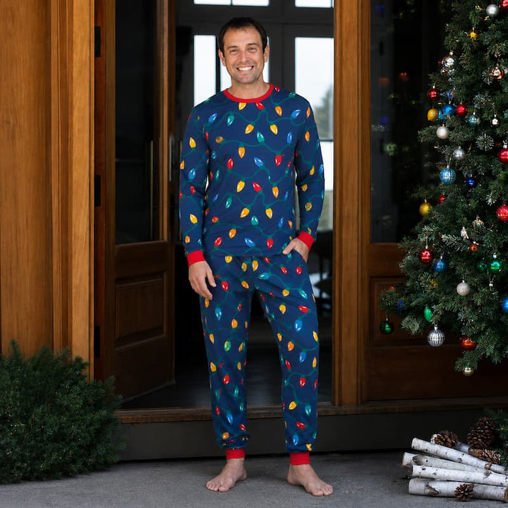 Lights Matching Family Christmas Pajamas