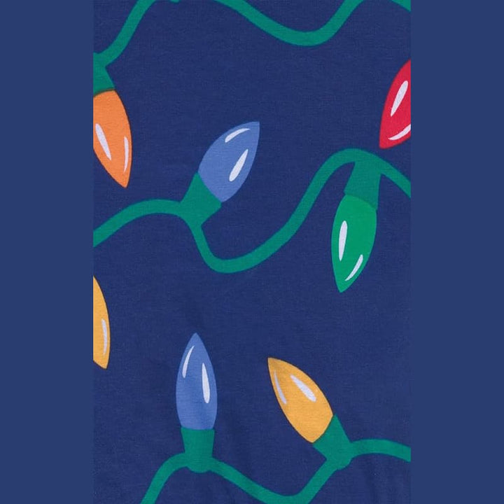 lights matching family christmas pajamas