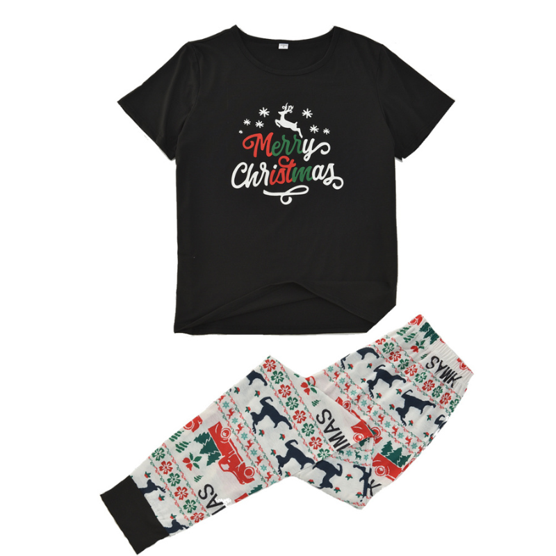 Merry Christmas Tshirt Pajama Set