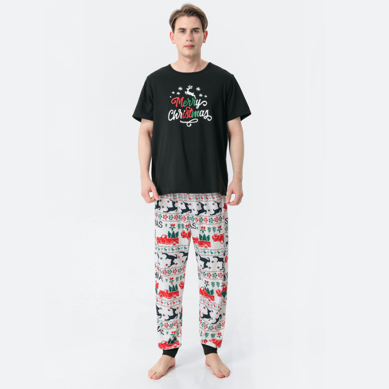 Merry Christmas Tshirt Pajama Set