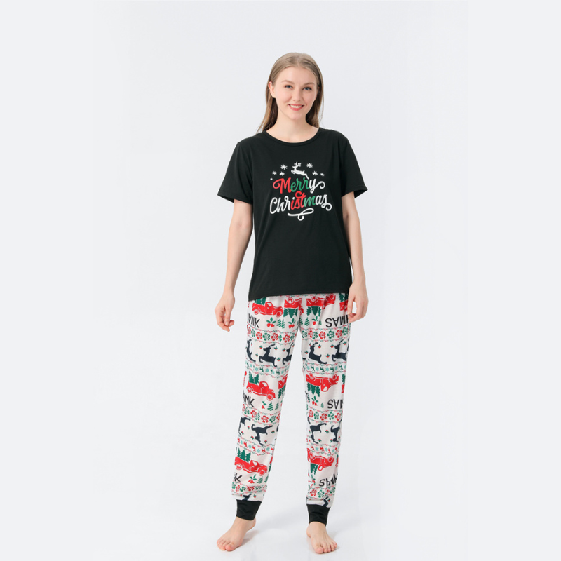 Merry Christmas Tshirt Pajama Set