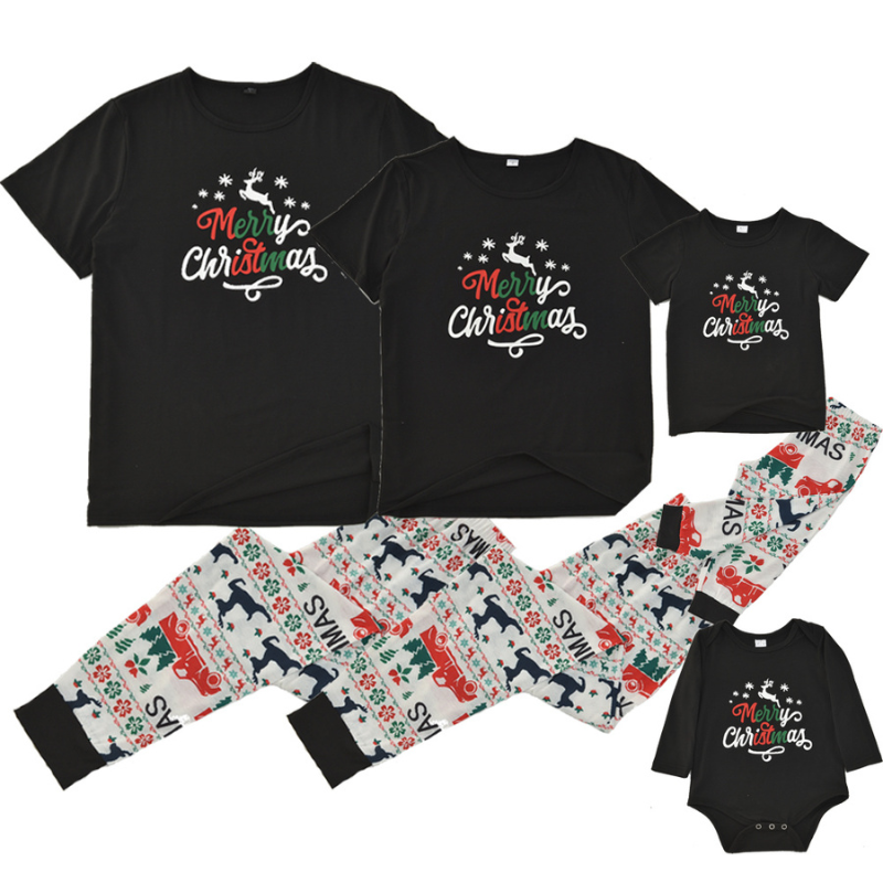 Merry Christmas Tshirt Pajama Set