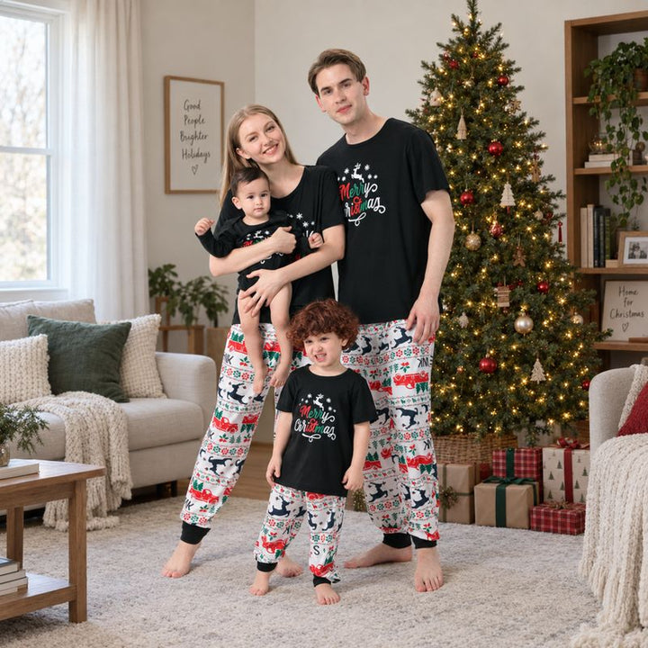 Merry Christmas Tshirt Pajama Set