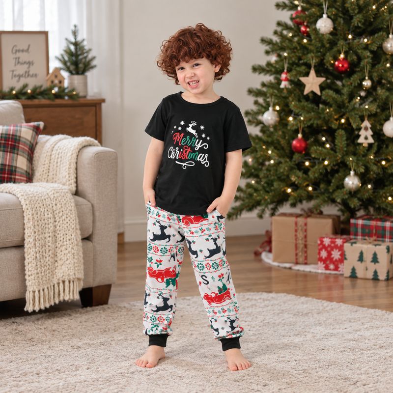 Merry Christmas Tshirt Pajama Set