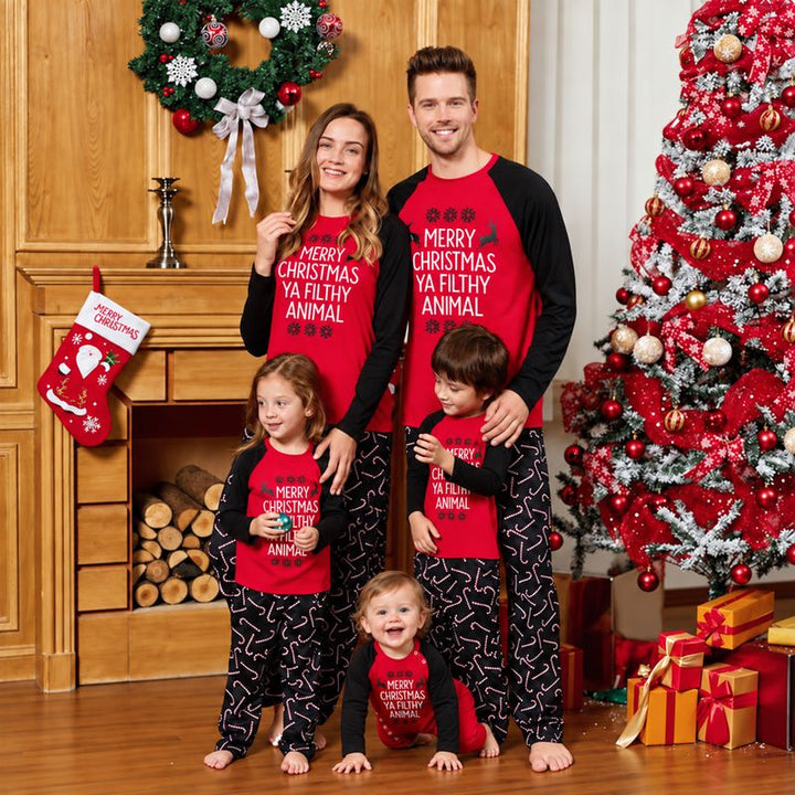Merry Christmas Ya Filthy Animal Family Matching Christmas Pajamas