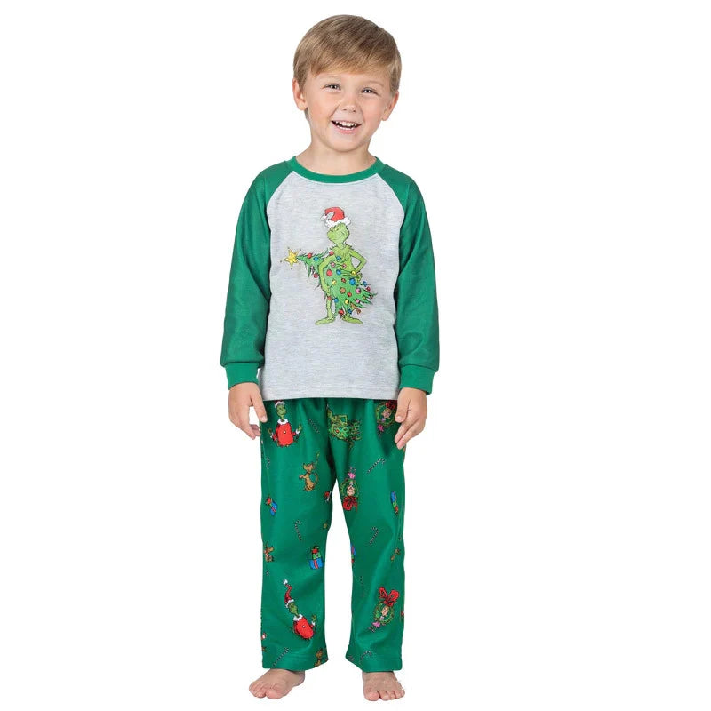 Holiday family pajamas grinch hotsell