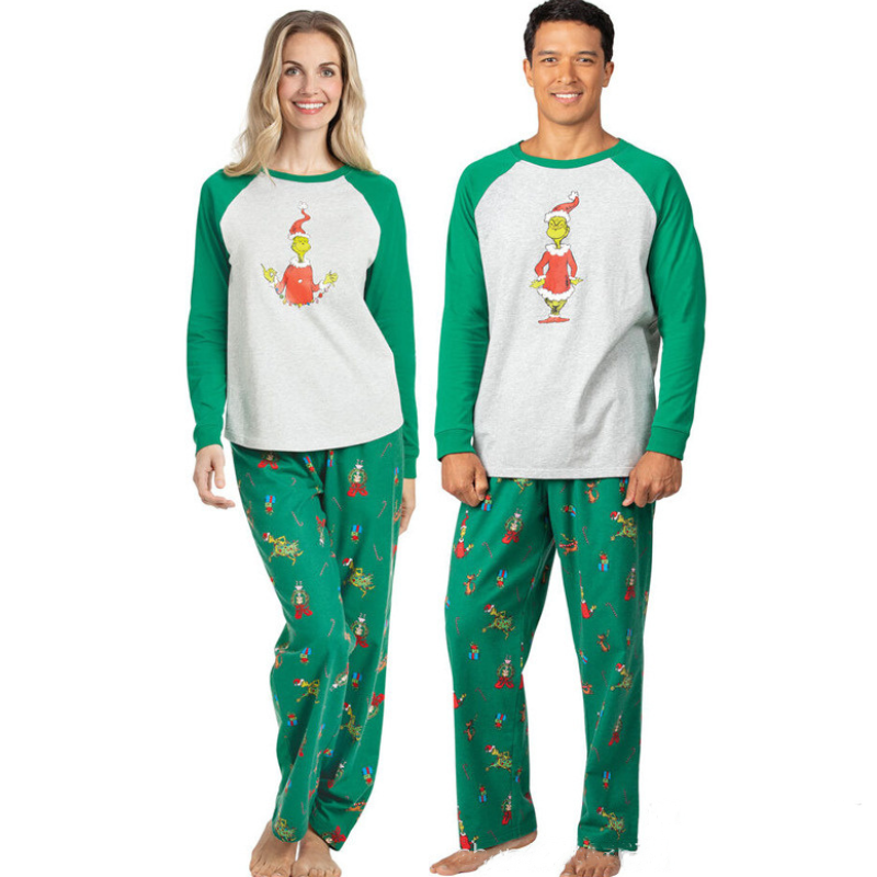 Naughty Grinch Family Matching Christmas Pajamas Kids 4T 6T