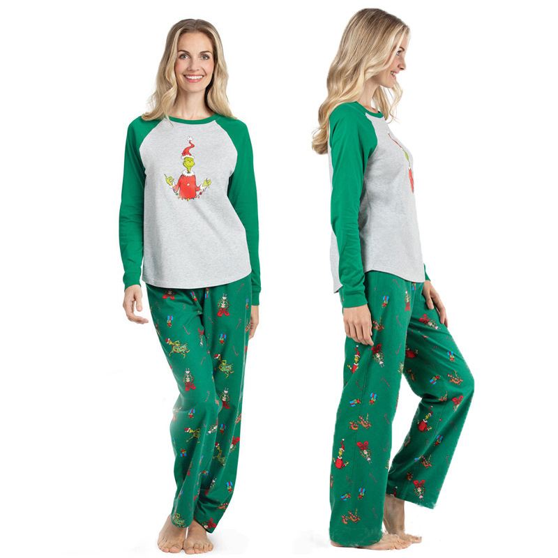 Naughty Grinch Family Matching Christmas Pajamas