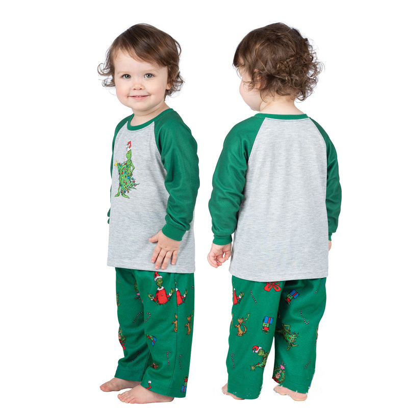 Naughty Grinch Family Matching Christmas Pajamas Kids 4T 6T