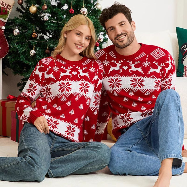 Nordic Snowflake Pattern Christmas Jumper