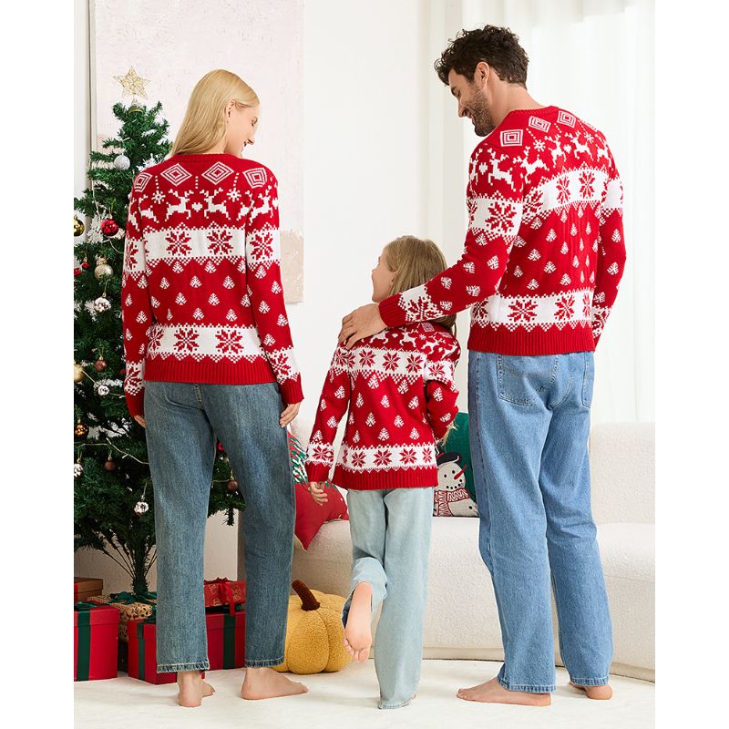 Nordic Snowflake Pattern Christmas Jumper