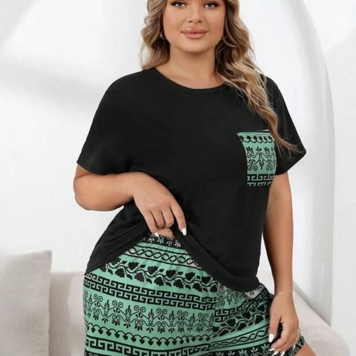 Ensemble short à manches courtes imprimé