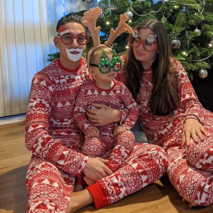 Red Moose Long Sleeve Family Matching Christmas Pajamas