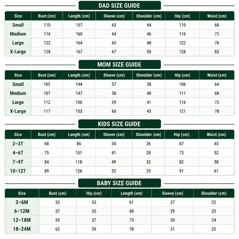 Size Chart CM