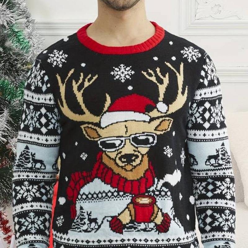 The Cool Reindeer Christmas Ugly Sweater
