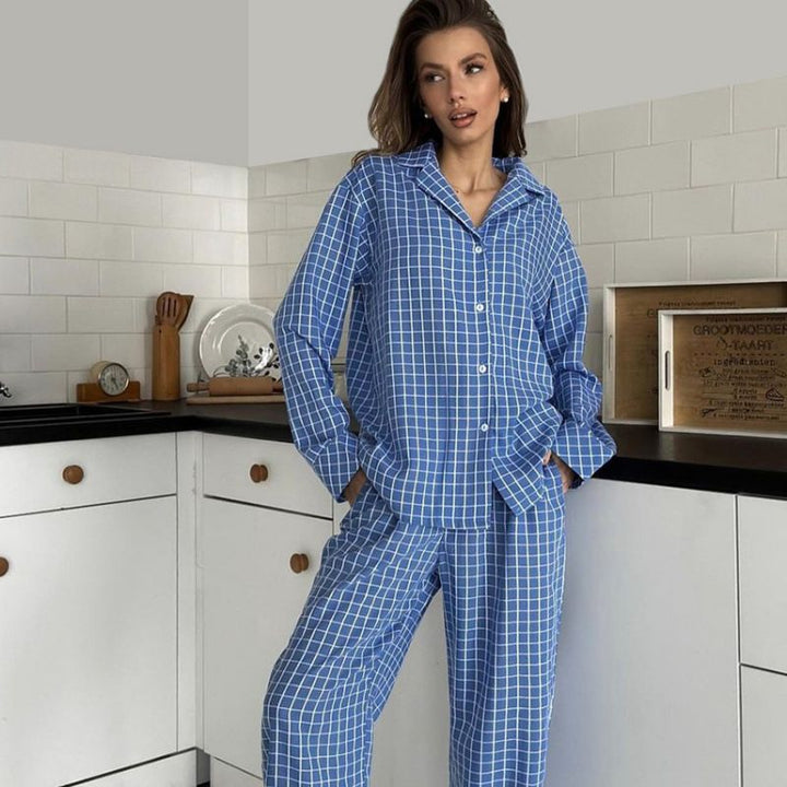 soft check pajamas
