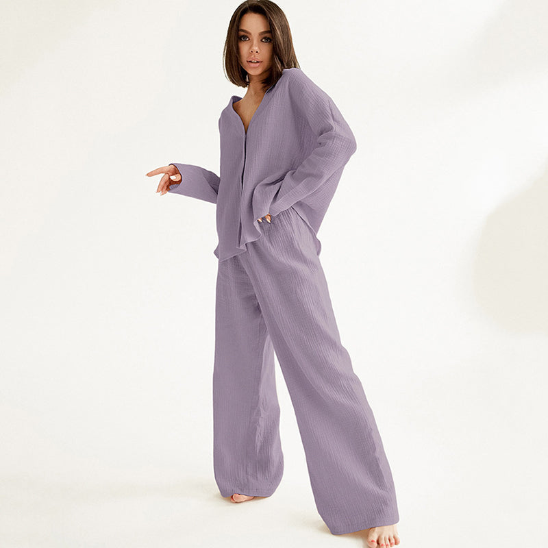 Wide Leg Cotton Pajamas