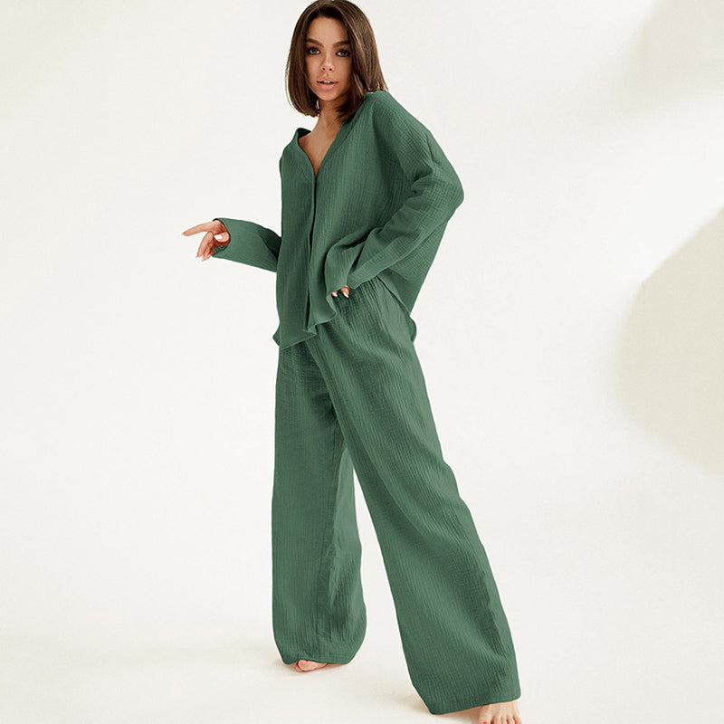 Wide Leg Cotton Pajamas