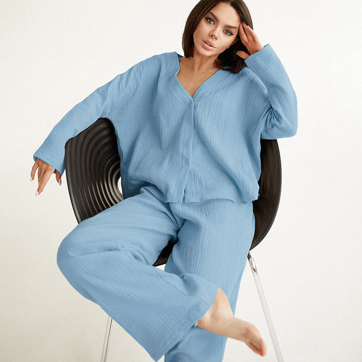 Wide Leg Cotton Pajamas