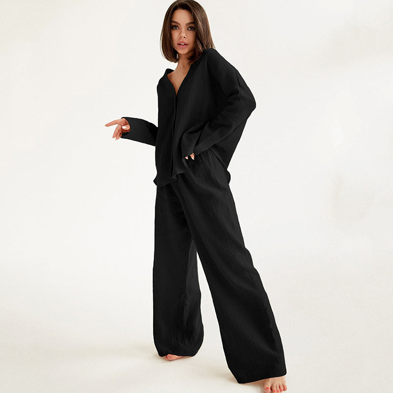 Wide Leg Cotton Pajamas