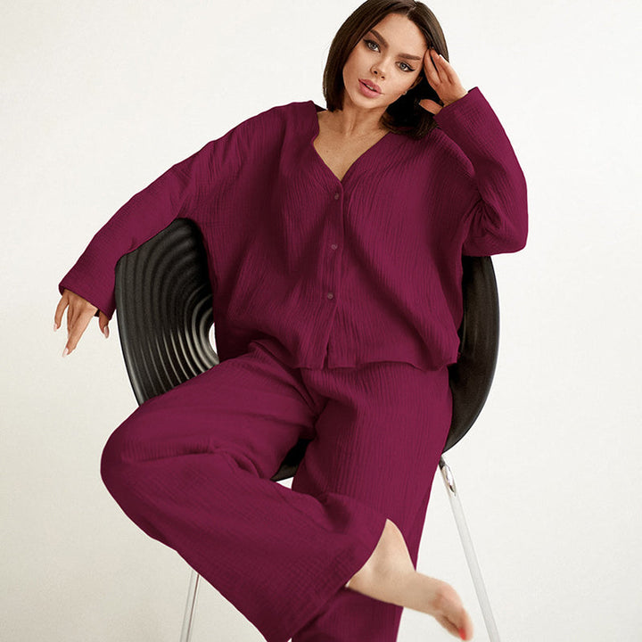 Wide Leg Cotton Pajamas