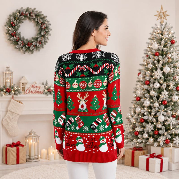 Women's Casual Long-Sleeved Christmas Jumper