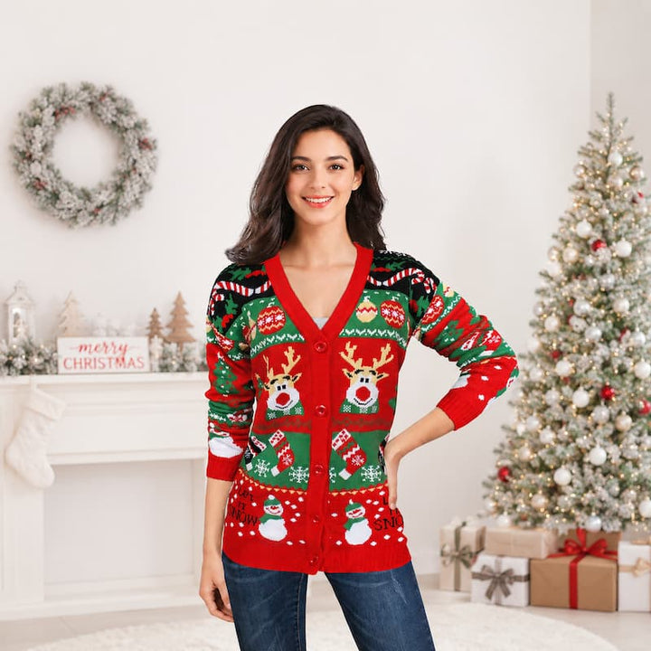 Women's Casual Long-Sleeved Christmas Jumper